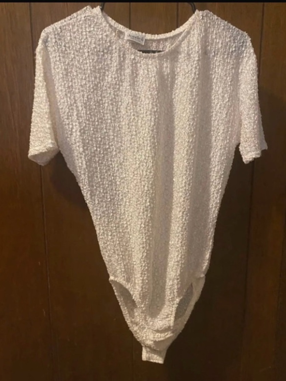 🔴Jonden Textured White Short Sleeve Bodysuit